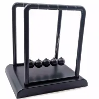 Маятник Кулі Ньютона антистрес інерційні (13,5х14х11,5 см) пластик, метал, чорні (DN19376A)