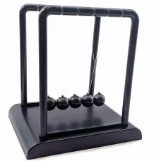 Маятник Шары Ньютона антистресс инерционные (13,5х14х11,5 см) пластик, металл, черные (DN19376A)