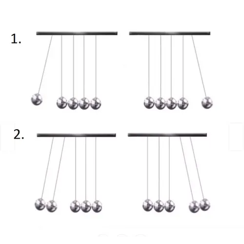 Приниматели решений и антистрессы Маятник Шары Ньютона мини антистресс инерционные (9,3х9х9 см) коричневые (DN19357N)