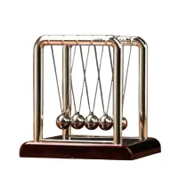 Маятник Кулі Ньютона міні антистрес інерційні (9,3х9х9 см) коричневі (DN19357N)