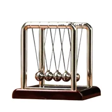 Маятник Шары Ньютона мини антистресс инерционные (9,3х9х9 см) коричневые (DN19357N)