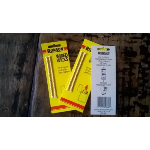 Расходные материалы и аксессуары Набор фитиль 2 шт 10 см Ronson хлопок, медь, блистер на картоне (1100530)