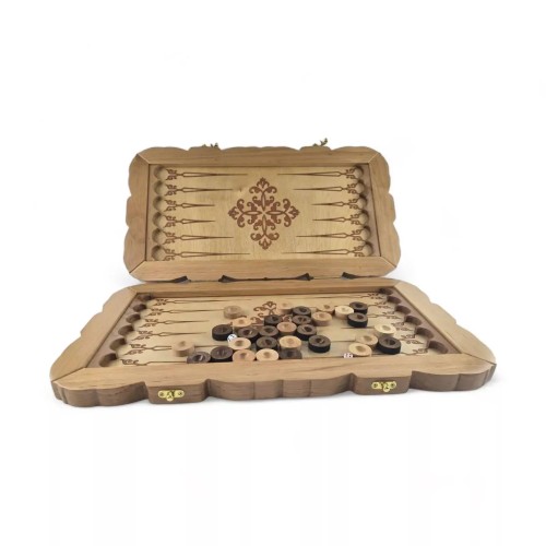 Нарди Нарди "Джин" масив дерева, різьблені, малюнок 53×29×5см (DN35221)