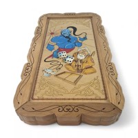 Нарди "Джин" масив дерева, різьблені, малюнок 53×29×5см (DN35221)