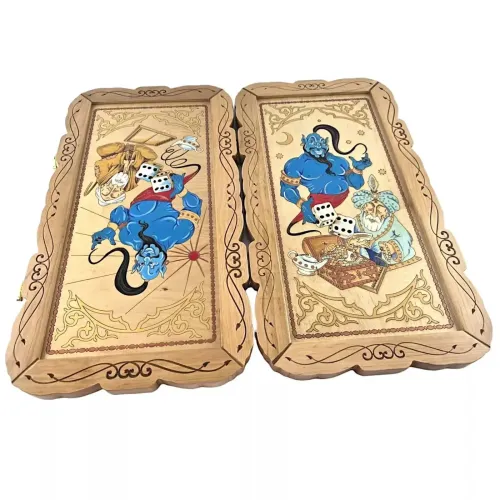 Нарди Нарди "Джин" масив дерева, різьблені, малюнок 53×29×5см (DN35221)