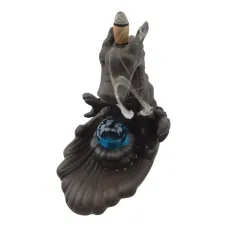 Підставка для пахощів конус та паличка "Дракон і Сфера" дим, що стелиться14х16х10 см смола, кераміка (DN36186)