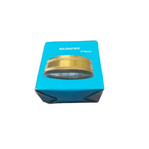 Компасы, лупы Универсальная увеличительная экранная лупа круглая, металл, золотистый, кратность 6Х d-7 см h-3,5 см (DN29773)