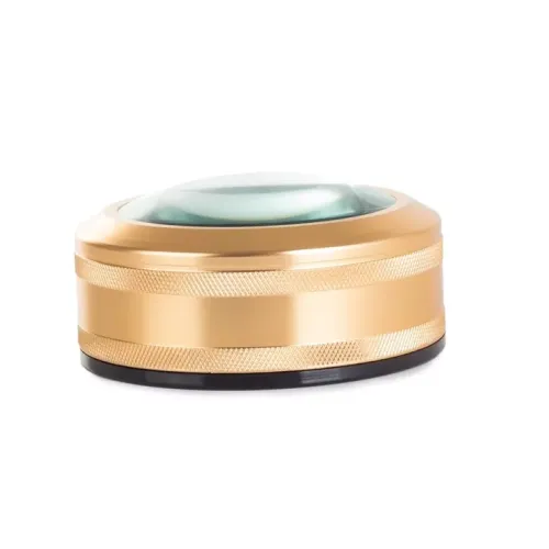 Компасы, лупы Универсальная увеличительная экранная лупа круглая, металл, золотистый, кратность 6Х d-7 см h-3,5 см (DN29773)