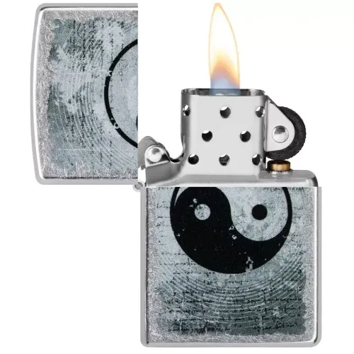Бензиновые зажигалки Зажигалка бензиновая Zippo Yin Yang Design Серебристая (49772) Бензиновые зажигалки Зажигалка бензиновая Zippo Yin Yang Design Серебристая (49772)