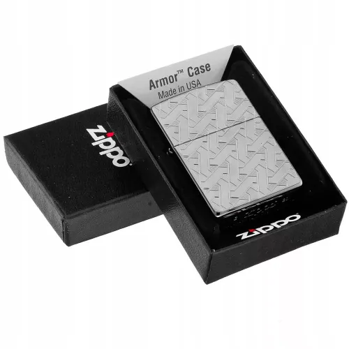Бензинові запальнички Запальничка бензинова армована ZIPPO Armor® Geometric Weave Design Armor (49173)