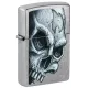 Бензинові запальнички Запальничка бензинова ZIPPO CLASSIC Street Chrome Skull and Flame Design, хром (46587)