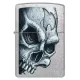 Бензинові запальнички Запальничка бензинова ZIPPO CLASSIC Street Chrome Skull and Flame Design, хром (46587)