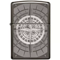 Зажигалка бензиновая ZIPPO Compass, черный лед (29232)