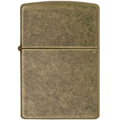 Бензиновые зажигалки Зажигалка бензиновая ZIPPO FLAT BTM ANTIQUE BRASS (201 FB)