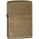 Бензиновые зажигалки Зажигалка бензиновая ZIPPO FLAT BTM ANTIQUE BRASS (201 FB)