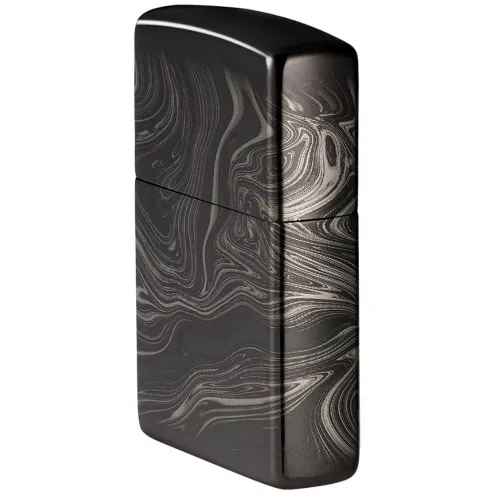 Бензиновые зажигалки Зажигалка бензиновая Zippo Marble Pattern Design черный мрамор (49812)