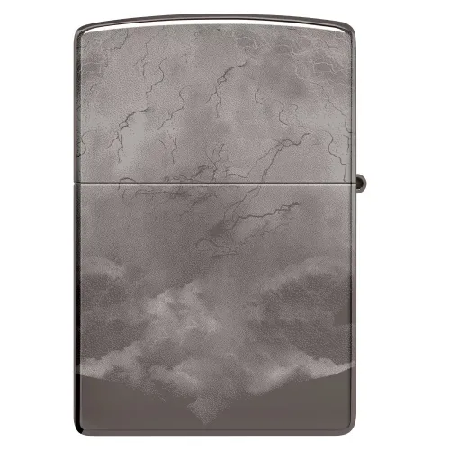 Бензиновые зажигалки Зажигалка бензиновая ZIPPO Wolves Design Harley-Davidson®, черный лед (48799)