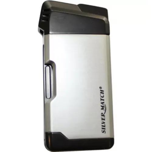 Бензинові запальнички Запальничка для трубки із двійником Silver Match Sm Hillingdon Piezo Lighter сріблястий (40674225SL)