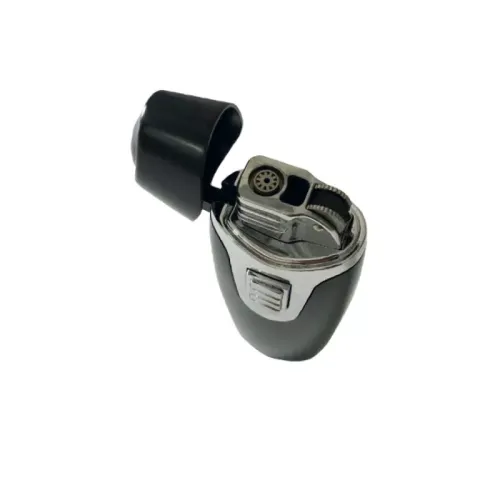 Бензиновые зажигалки Зажигалка газовая кремниеваяTycoon переключатель обычное пламя - турбо, черная, подарочная коробка (0100531)