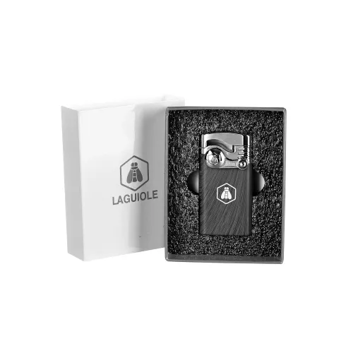 Газові запальнички Запальничка газова п'єзо турбо Laguiole метал Сіра , подарункова коробка(40202534GR)