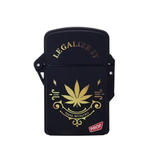 Бензинові запальнички Запальничка газова турбо Prof Wild&Free Malibu Чорний (40804283)