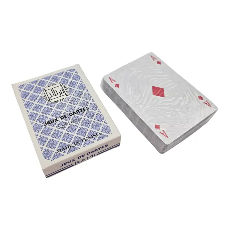 Карти гральні пластикові 56 шт "Jeux De Cartes RAMI" синя сорочка 4 індекси (DN36199A)