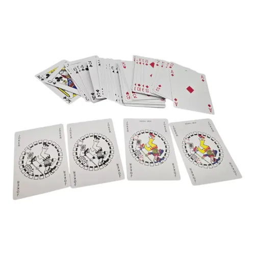 Карты игральные пластиковые 56 шт "Jeux De Cartes RAMI" синяя рубашка 4 индекса (DN36199A)