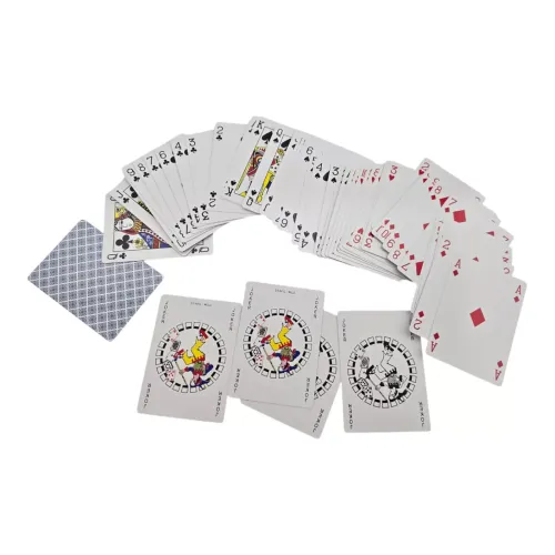 Карты игральные пластиковые 56 шт "Jeux De Cartes RAMI" синяя рубашка 4 индекса (DN36199A)