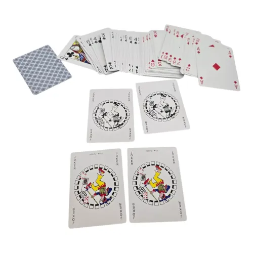 Карты игральные пластиковые 56 шт "Jeux De Cartes RAMI" синяя рубашка 4 индекса (DN36199A)