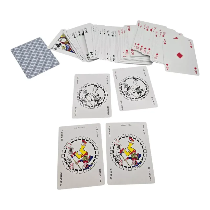 Карти гральні пластикові 56 шт "Jeux De Cartes RAMI" синя сорочка 4 індекси (DN36199A)