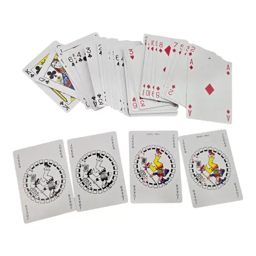 Карты игральные пластиковые 56 шт "Jeux De Cartes RAMI" синяя рубашка 4 индекса (DN36199A)