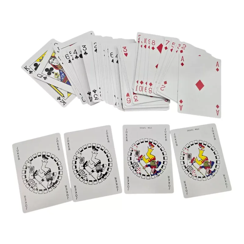Карти гральні пластикові 56 шт "Jeux De Cartes RAMI" синя сорочка 4 індекси (DN36199A)