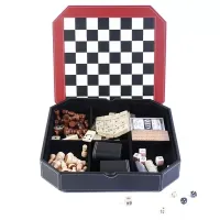 Набор игр 7 в 1 "DUKE" пластик, эко кожа, красно черный (CHTO6002)