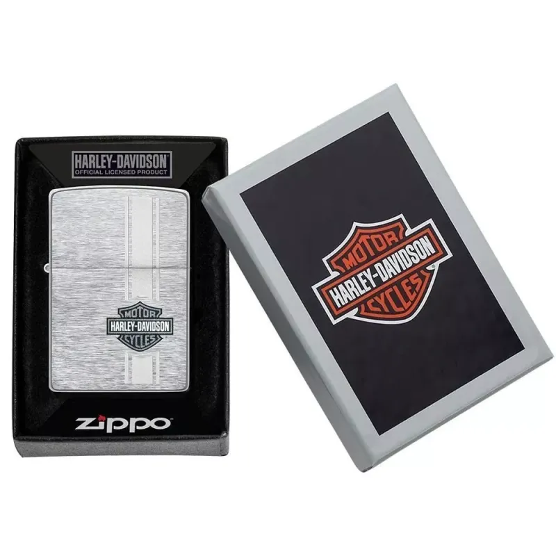 Зажигалка бензиновая Zippo Harley Davidson brushed chrome (49828)