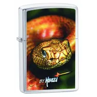 Запальничка бензинова Zippo Mazzi-Snake Срібляста матова з малюнком (24446)