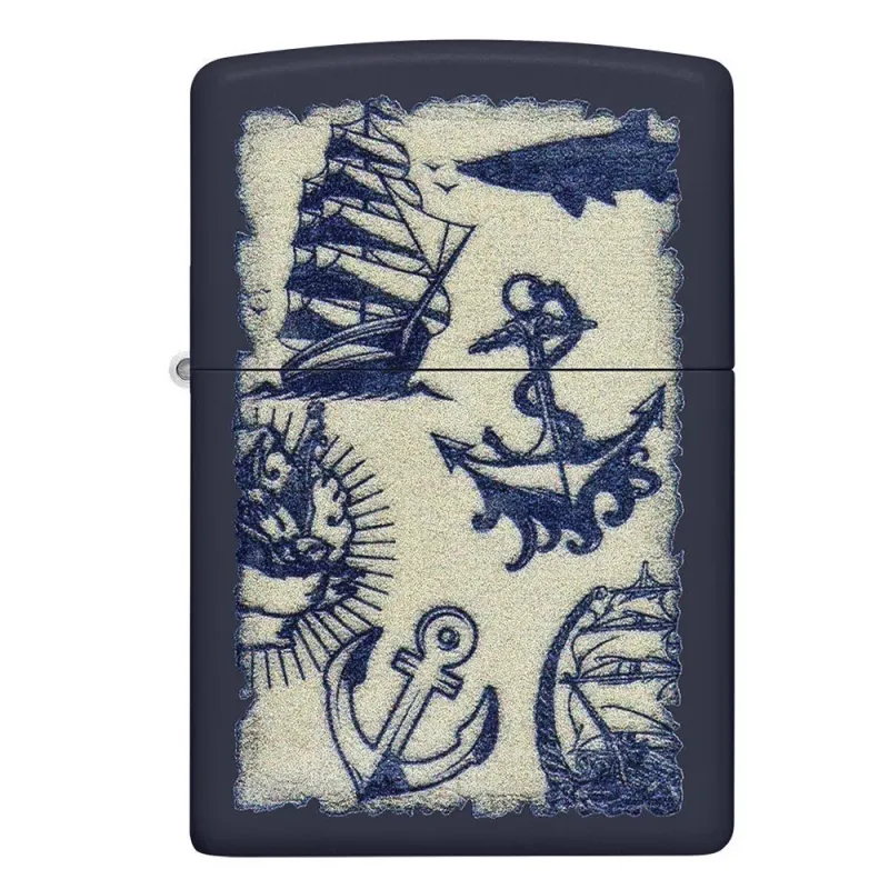 Зажигалка бензиновая Zippo Nautical Design Синяя (49774)