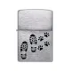 Зажигалка бензиновая Zippo Footprints Design Серебристый (46322)