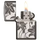 Зажигалка бензиновая Zippo Lily Black Ice Лилии, черный лед (29426)