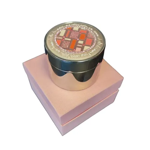 Скринька "Jardin D'ete" метал, кристали, емаль, дзеркальний хром 8,5х8,5х7 см (J98-0419)