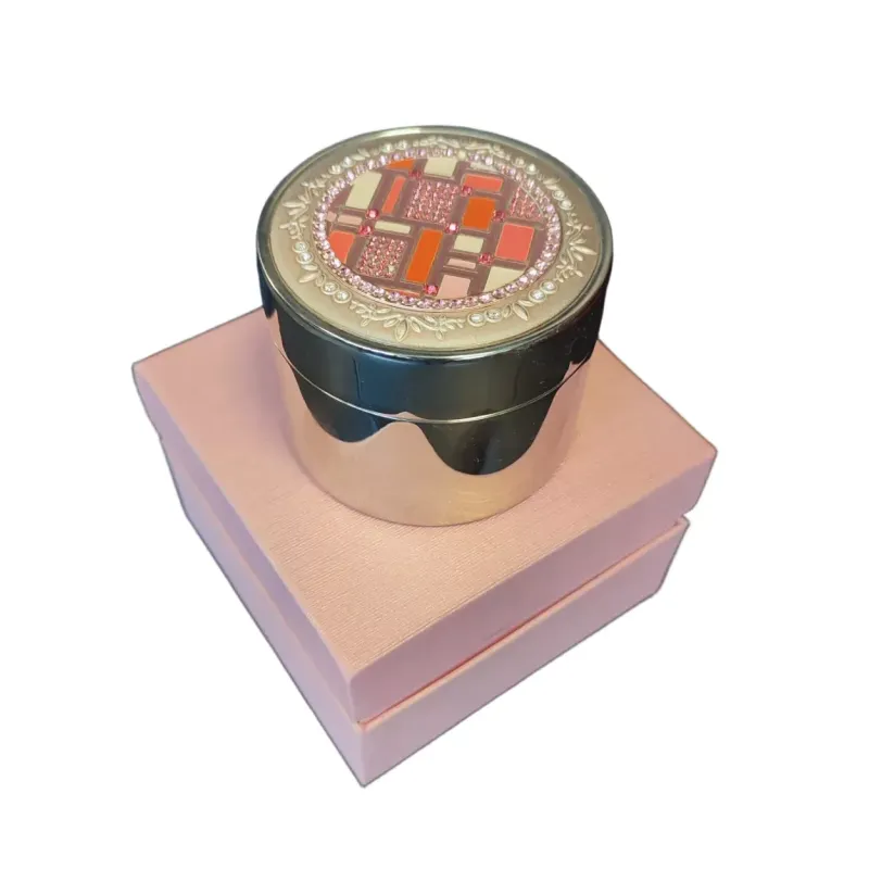 Скринька "Jardin D'ete" метал, кристали, емаль, дзеркальний хром 8,5х8,5х7 см (J98-0419)