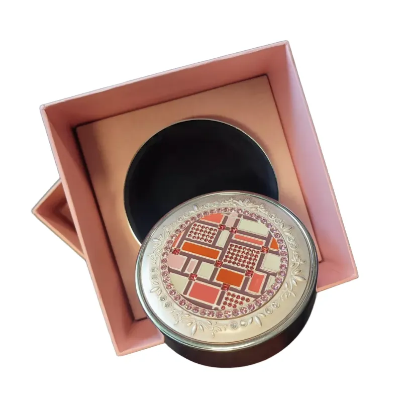 Скринька "Jardin D'ete" метал, кристали, емаль, дзеркальний хром 8,5х8,5х7 см (J98-0419)