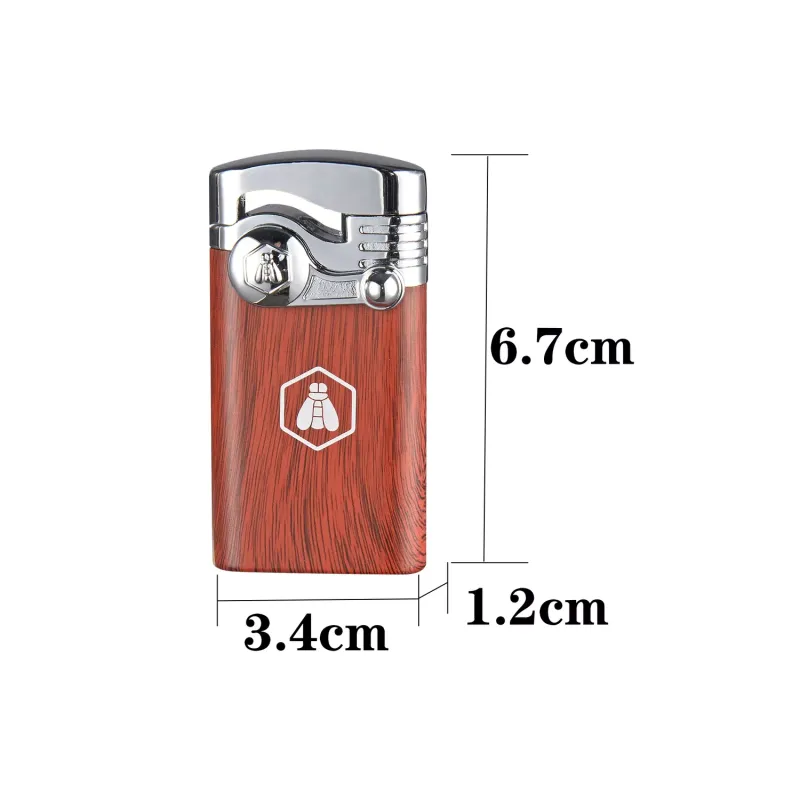 Зажигалка газовая турбо Laguiole, металл, текстура дерева красный (40202534RED)