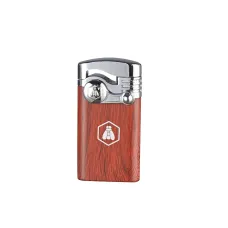 Зажигалка газовая турбо Laguiole, металл, текстура дерева красный (40202534RED)
