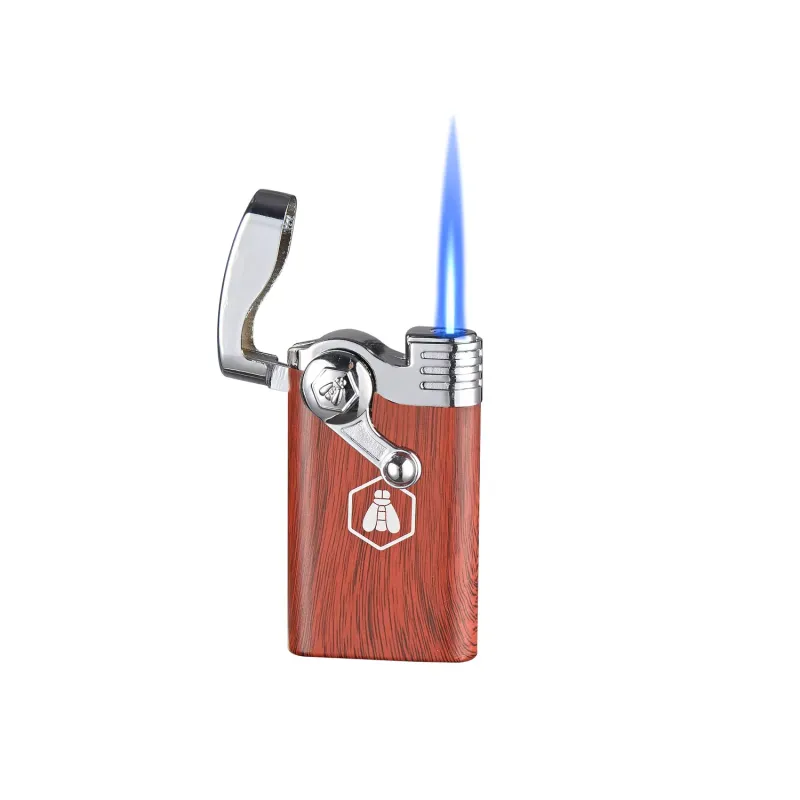 Зажигалка газовая турбо Laguiole, металл, текстура дерева красный (40202534RED)