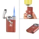 Зажигалка газовая турбо Laguiole, металл, текстура дерева красный (40202534RED)
