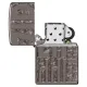 Зажигалка армированная бензиновая ZIPPO Armor® Reverse Carve Zippo Design, черный лед (46312)