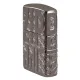 Зажигалка армированная бензиновая ZIPPO Armor® Reverse Carve Zippo Design, черный лед (46312)