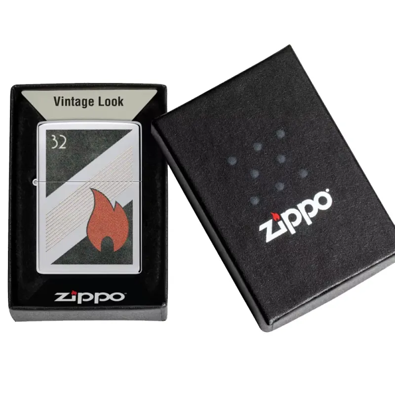 Зажигалка бензиновая Zippo 32 Flame Design (48623)