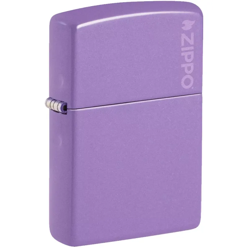 Запальничка бензинова ZIPPO Reg Smoky Lavender Matte with Logo, лавандова (46681)