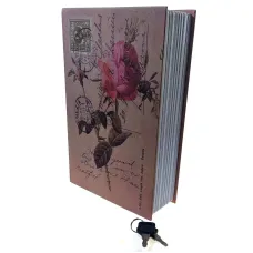Книга-сейф "Троянда" 24,5х16х5,5 см метал, пластик, різнокольоровий (DN32007K)